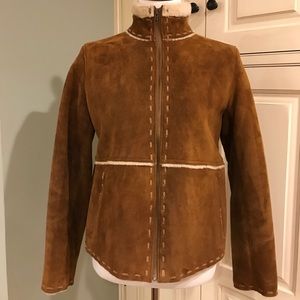 Sundance brown suede bomber jacket.